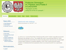 Tablet Screenshot of gimnazjum.laszczow.pl